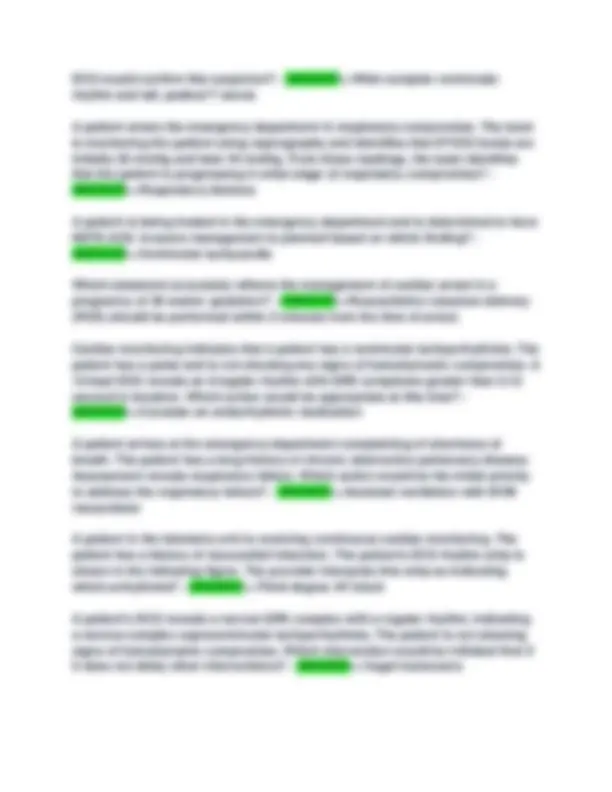 ACLS RED CROSS 2025 EMAM QUESTIONS AND ANSWERS | Exams Nursing | Docsity