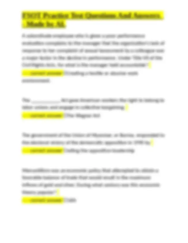Fsot Questions FSOT Practice Test Questions And Answers - Made by AL | Exams Social ...