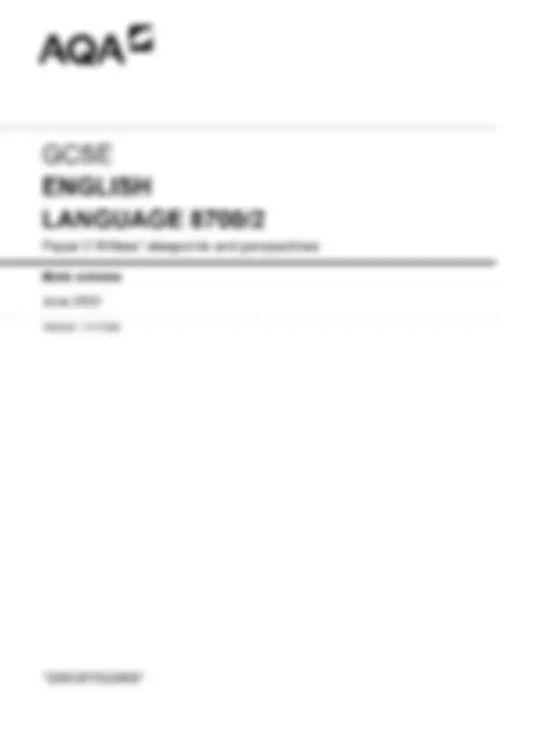 2023 AQA GCSE ENGLISH LANGUAGE 8700/2 Paper 2 Writers’ viewpoints and ...