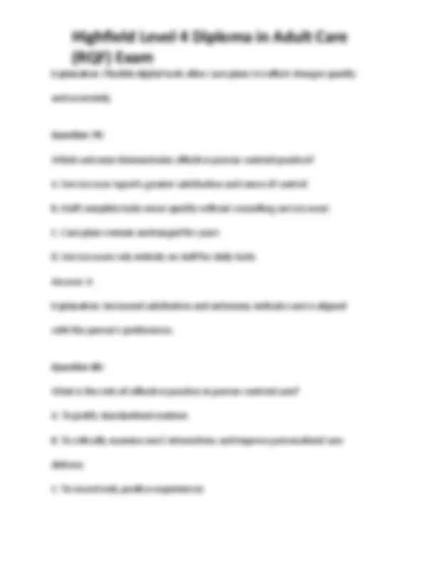 Highfield Level 4 Diploma in Adult Care (RQF) Exam | Exams Technology ...