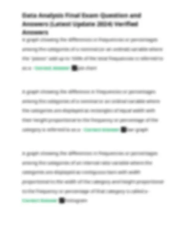 Data Analysis Exam Questions & Answers: Units, Variables, & Measurement ...
