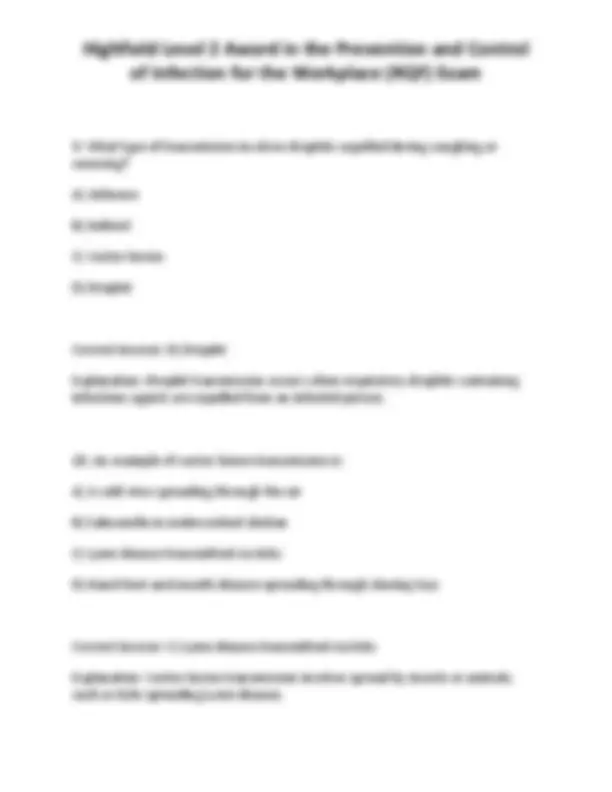 Highfield Level 2 Award in the Prevention and Control of Infection for ...