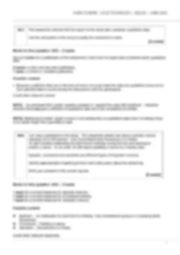 Actual 2024 AQA GCSE PSYCHOLOGY 8182/1 Paper 1 Question Paper + Mark ...