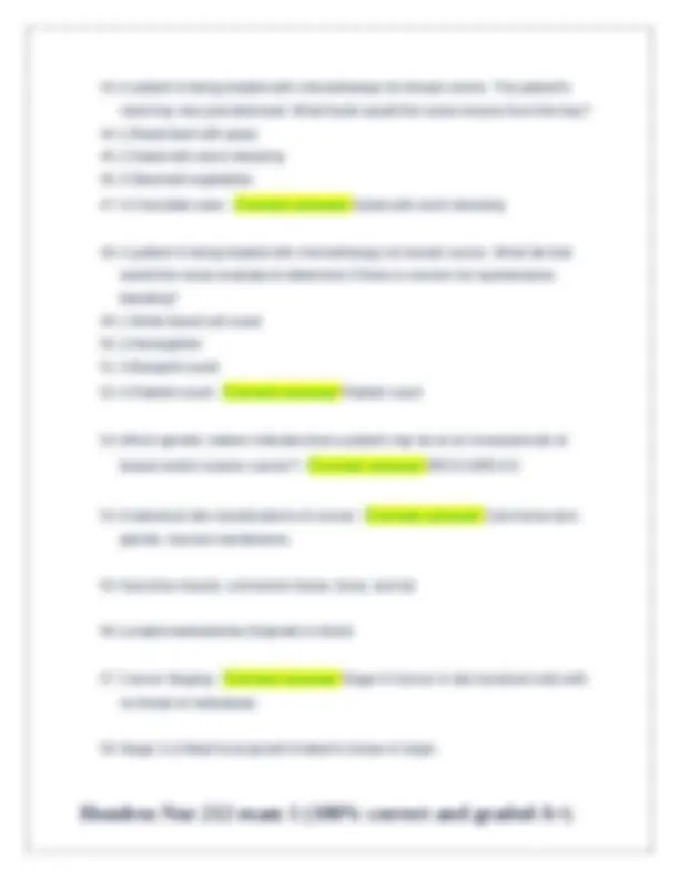 Hondros Nursing 212 Exam 1: Comprehensive Q&A Review | Exams Nursing ...
