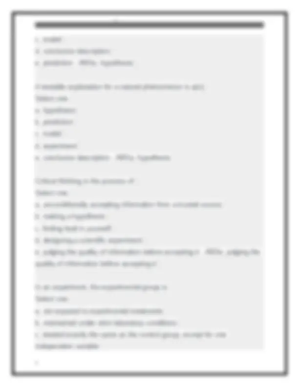 Module 1 Scientific Method Quiz Questions With Correct Answers Module 1 scientific method quiz questions with correct answers