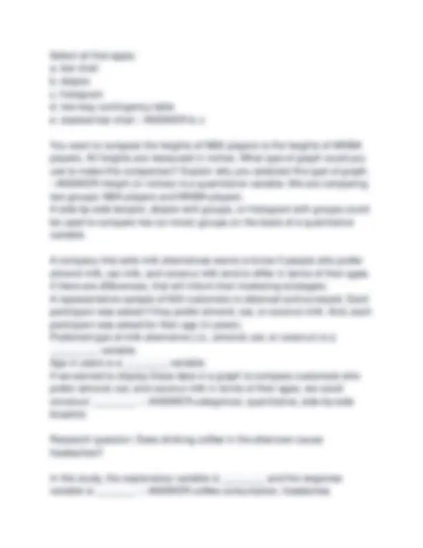 Statistics Midterm Exam Questions and Answers: A Comprehensive Review ...