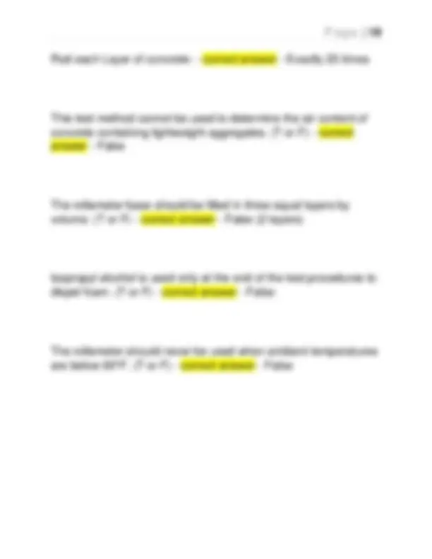 ACI GRADE 1 FIELD TESTING CERTIFICATION PRACTICE TEST – IRVING 2025 ...