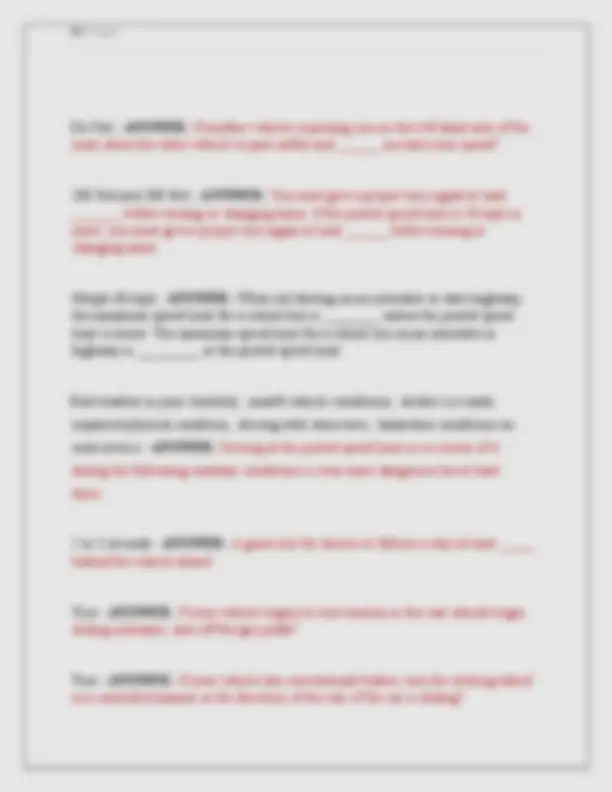 INDIANA BMV FOR-HIRE ENDORSEMENT EXAM/ BMV FOR HIRE ENDORSEMENT STUDY ...