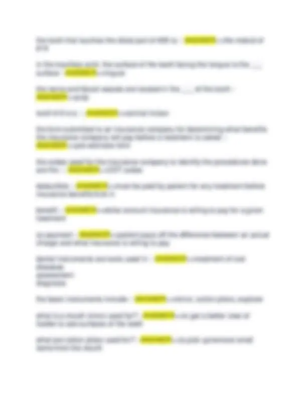 Dental assistant Final Exam Test Questions and Answers Updated ...