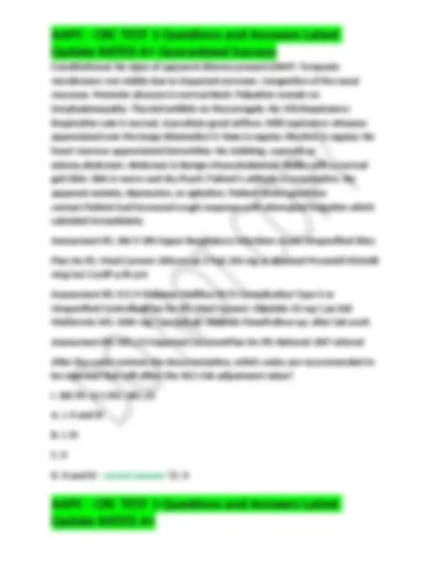 AAPC - CRC TEST 1 Questions and Answers Latest Update RATED A+ ...