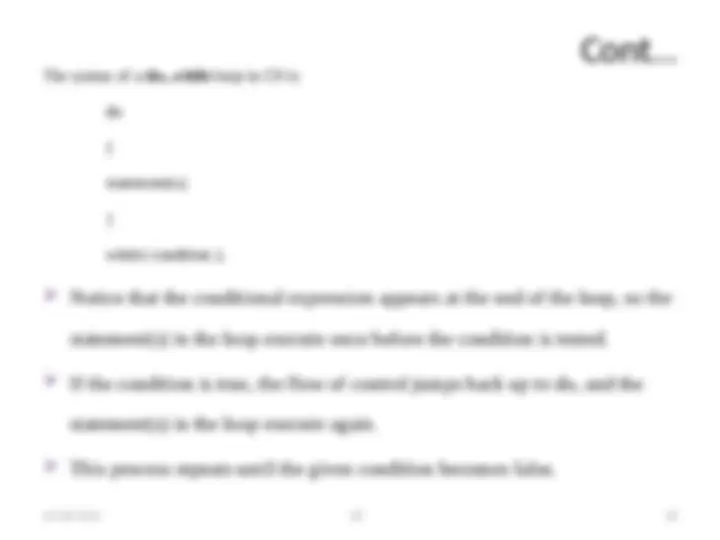visual programming using C# | Lecture notes Programming Languages | Docsity