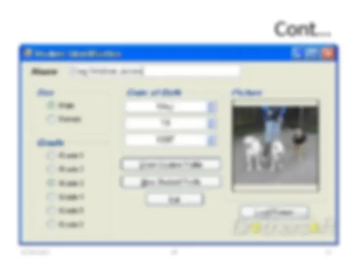 visual programming using C# | Lecture notes Programming Languages | Docsity