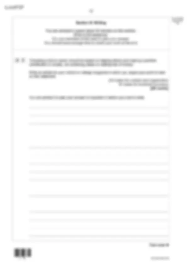 Actual 2024 AQA GCSE ENGLISH LANGUAGE 8700/2 Paper 2 Question Paper ...