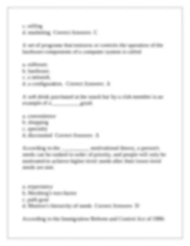 HM 316 Practice Final Exam 1 Questions With Complete Solutions | Exams ...