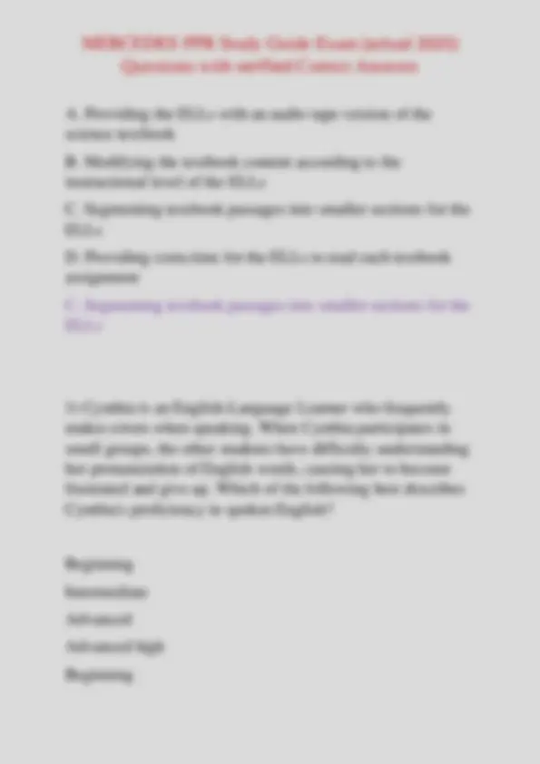 Ppr Study Guide Pdf MERCEDES PPR Study Guide Exam (actual 2025) Questions with verified ...