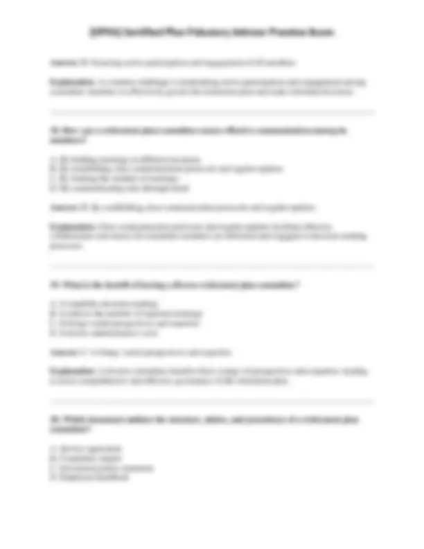 [CPFA] Certified Plan Fiduciary Advisor Practice Exam | Exams ...