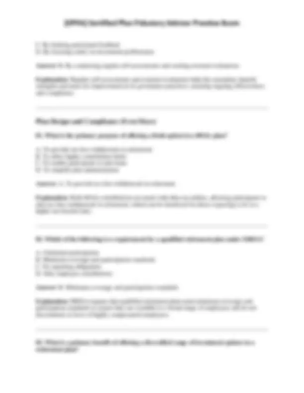 [CPFA] Certified Plan Fiduciary Advisor Practice Exam | Exams ...