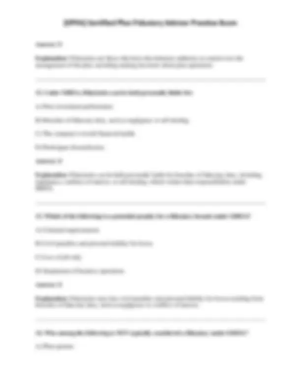 [CPFA] Certified Plan Fiduciary Advisor Practice Exam | Exams ...