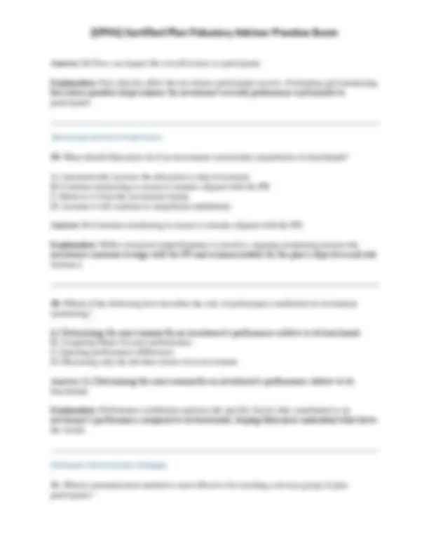 [CPFA] Certified Plan Fiduciary Advisor Practice Exam | Exams ...