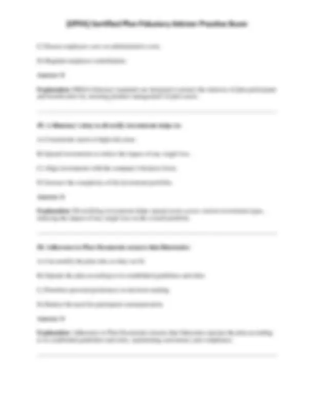 [CPFA] Certified Plan Fiduciary Advisor Practice Exam | Exams ...