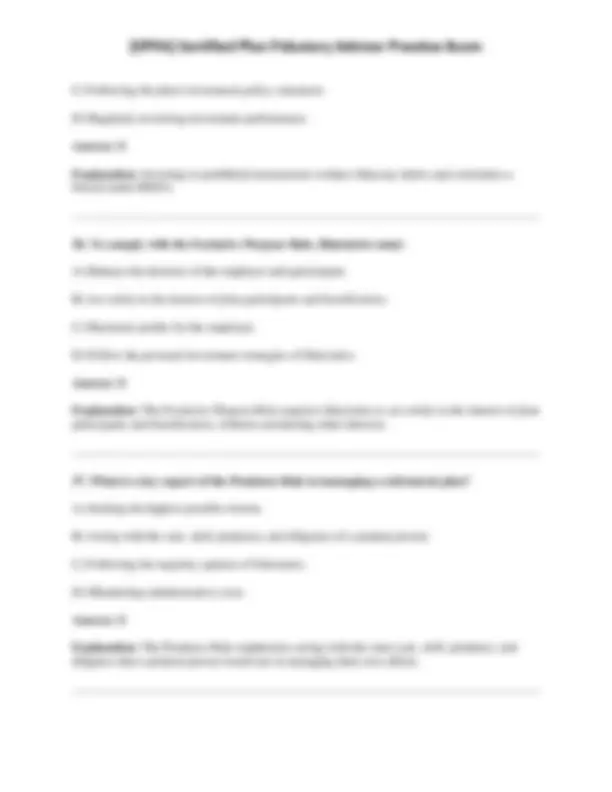 [CPFA] Certified Plan Fiduciary Advisor Practice Exam | Exams ...