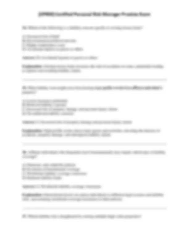 [CPRM] Certified Personal Risk Manager Practice Exam | Exams Technology ...