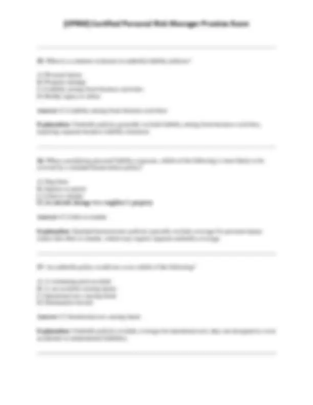 [CPRM] Certified Personal Risk Manager Practice Exam | Exams Technology ...