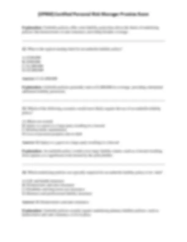 [CPRM] Certified Personal Risk Manager Practice Exam | Exams Technology ...