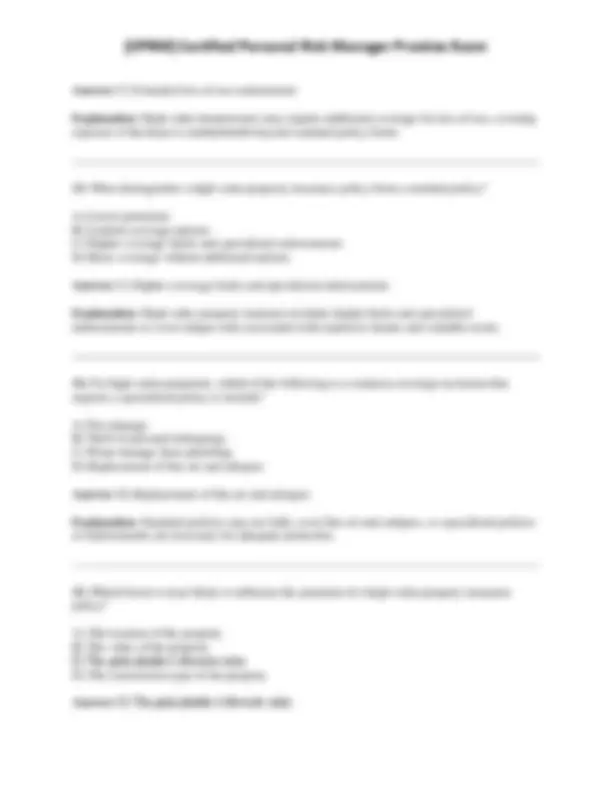 [CPRM] Certified Personal Risk Manager Practice Exam | Exams Technology ...
