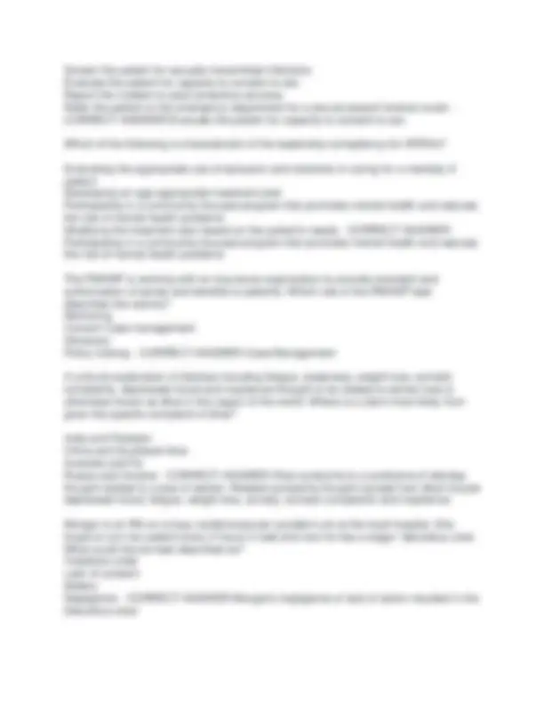 CEA Practice Questions: Policy, Culture, Ethics in Healthcare | Exams ...