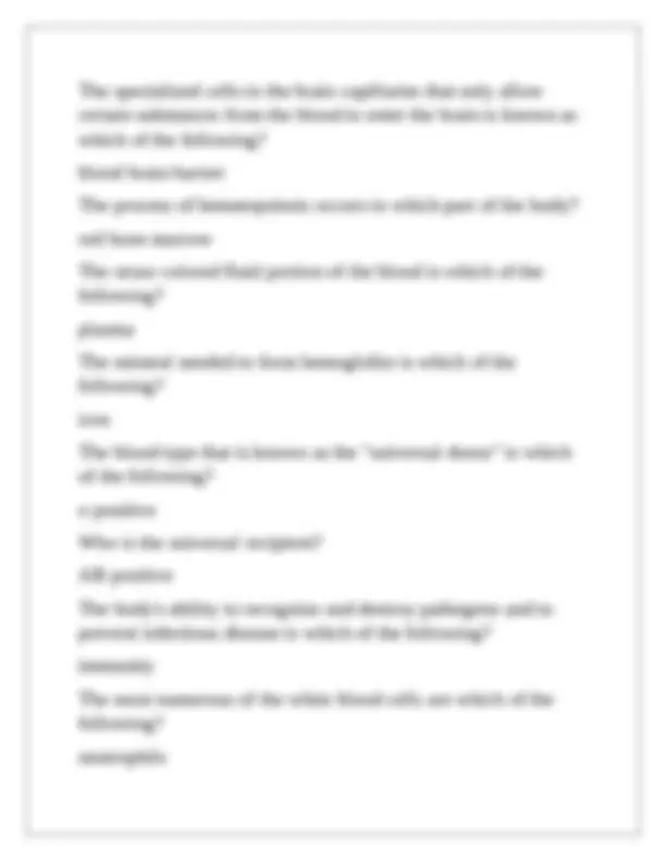 A&P final exam Questions With Complete Solutions | Exams Nursing | Docsity