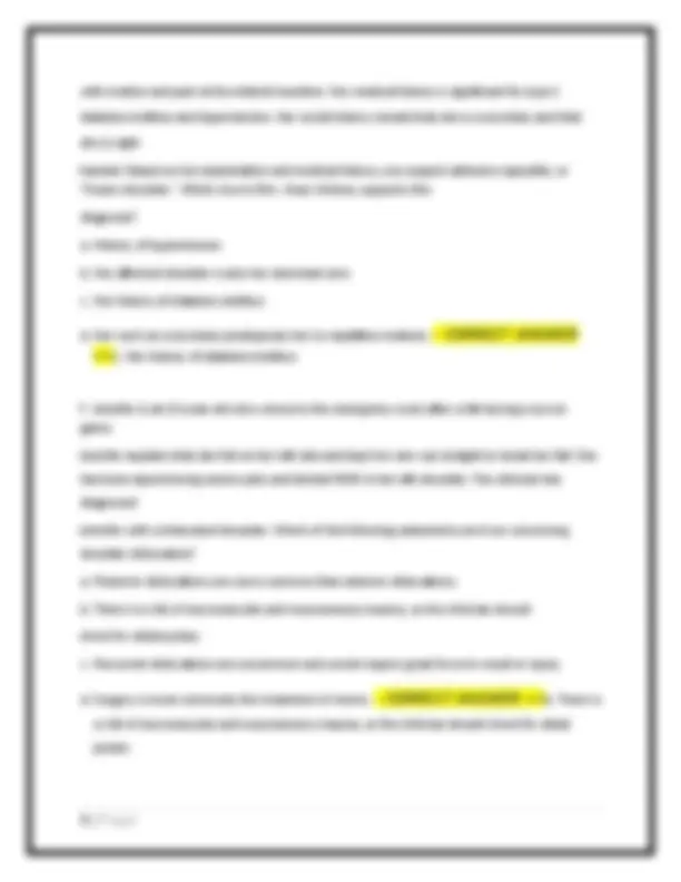 Dunphy Scale Dunphy Musculoskeletal Final Exam Questions Bank Newest 2025 Actual ...