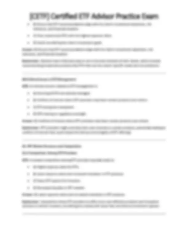 [CETF] Certified ETF Advisor Practice Exam | Exams Technology | Docsity