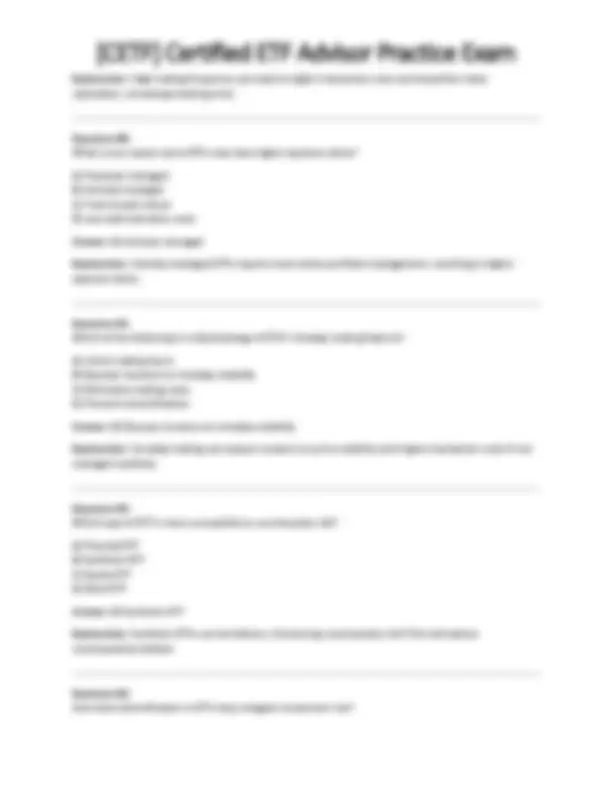 [CETF] Certified ETF Advisor Practice Exam | Exams Technology | Docsity