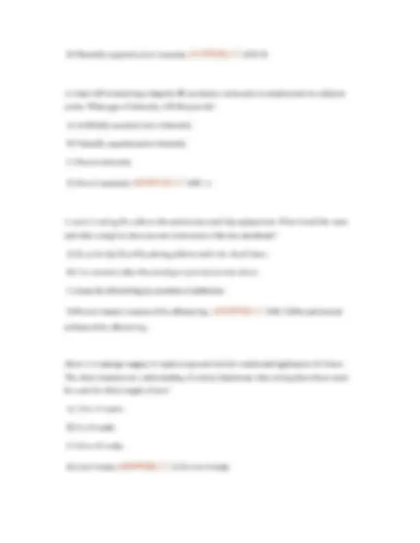 Adult Health II Exam 1 with Questions and Answers | Exams Nursing | Docsity