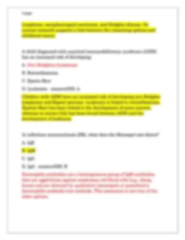 NUR 631 PATHO FINAL EXAM NEWEST 2025 ACTUAL EXAM 300 QUESTIONS AND ...
