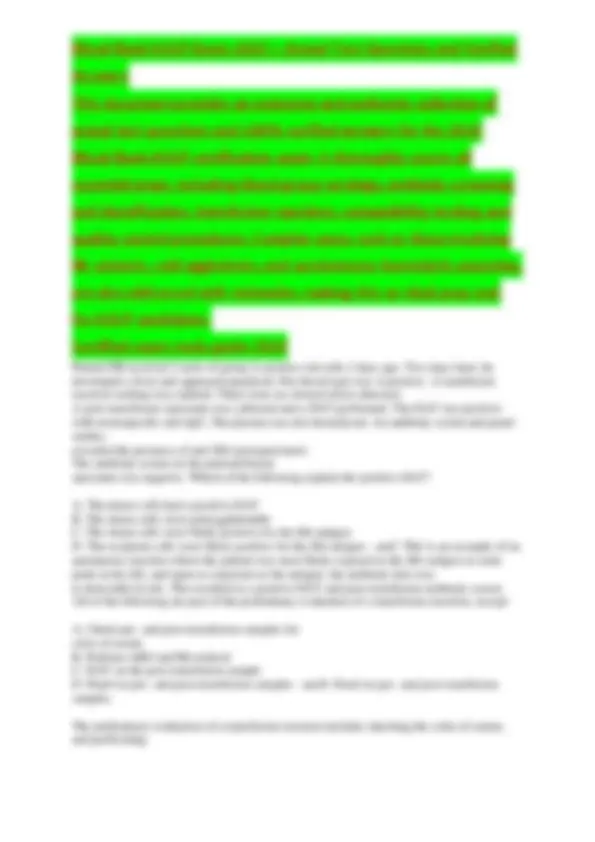 Blood Bank ASCP Exam 2025 – Actual Test Questions and Verified Answers ...