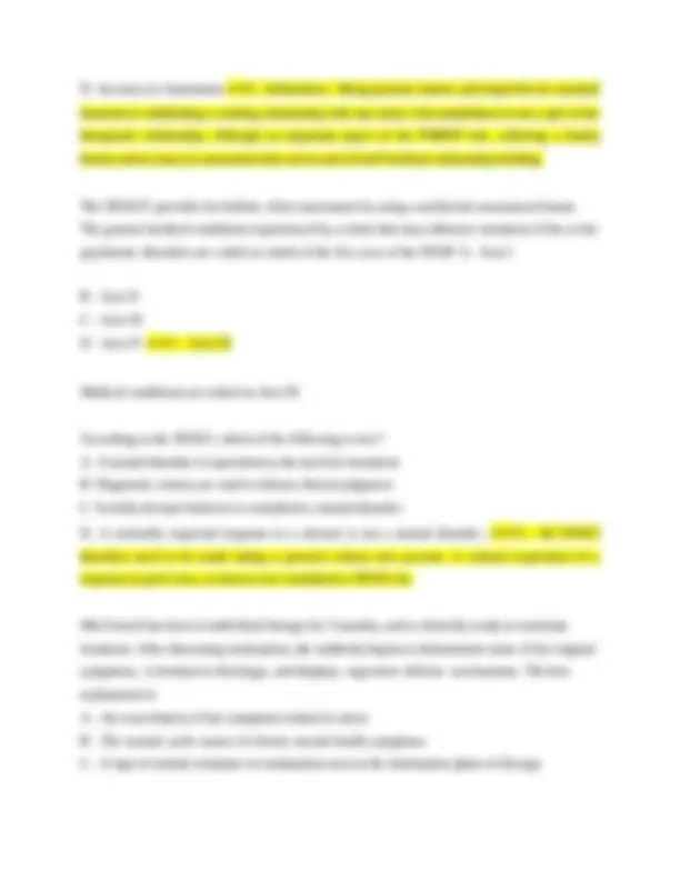 PMHNP I - Exam 1 - Review Book Questions and Answers | Exams Nursing ...