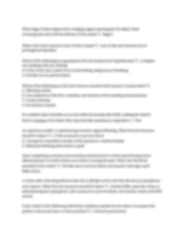 POST First Responder First Aid-CPR-AED; Modules 1-6 updated Questions ...