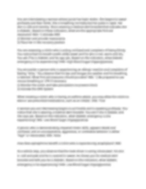 POST First Responder First Aid-CPR-AED; Modules 1-6 updated Questions ...