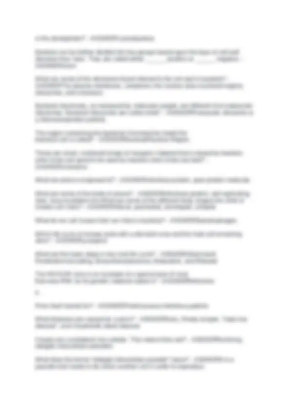 BIOLOGY 102 EXAM 1 STUDY GUIDE QUESTIONS & ANSWERS(RATED A+) | Exams ...