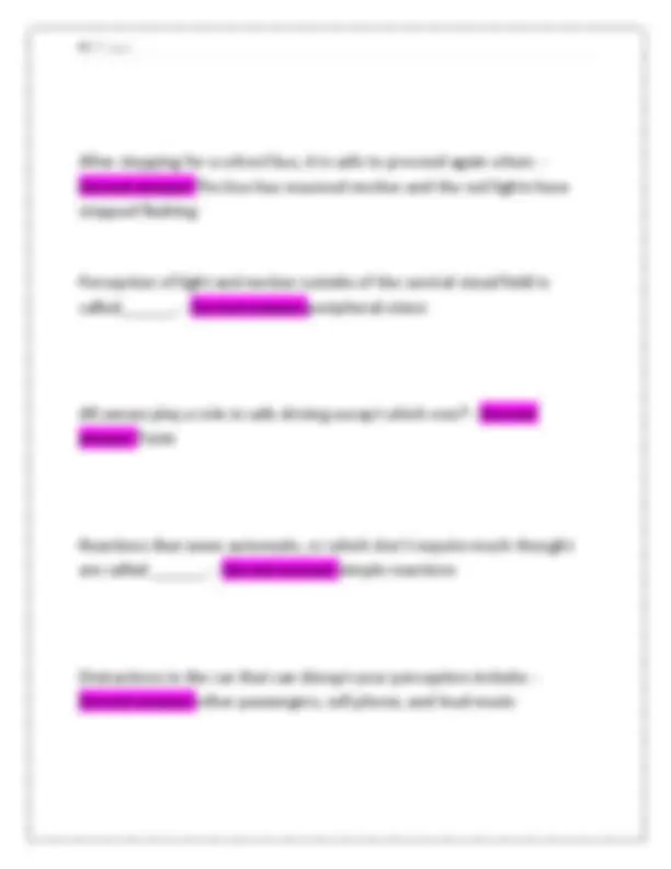 Defensive Driving Course Study Guide Defensive Driving Course: Final Exam / FULL Study Guide Actual ...