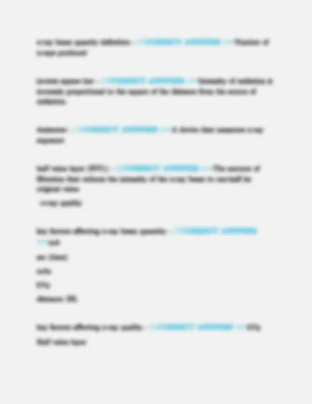 X-Ray Machine Operator Exam Study Guide: Key Concepts and Definitions ...