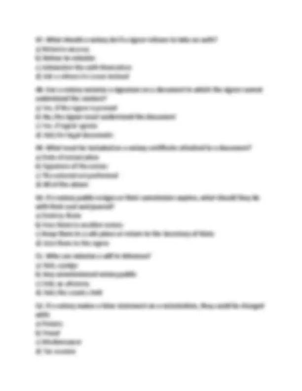 Arkansas Notary Public Practice Exam Questions and correct Answers (Verified Answers) 20 | Exams ...