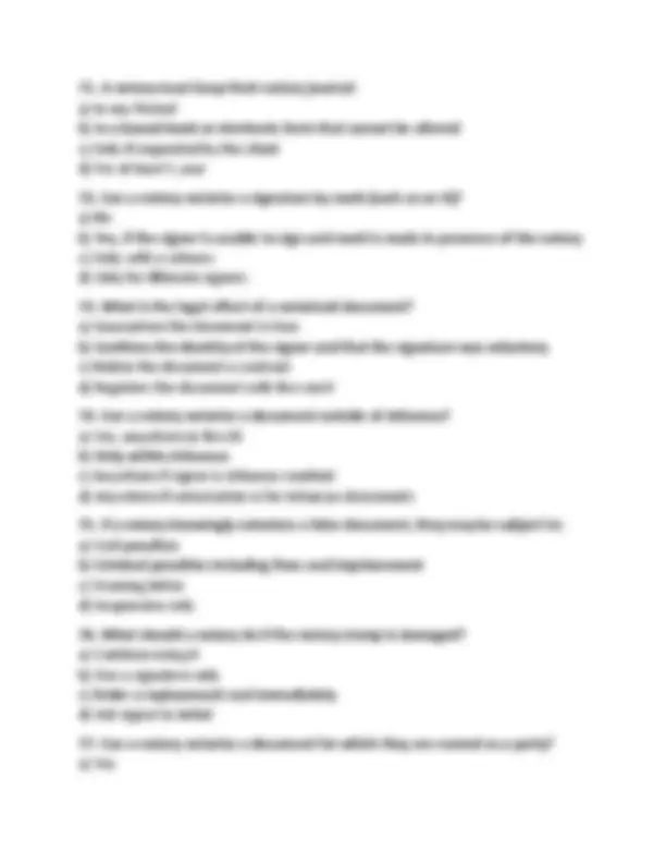 Arkansas Notary Public Practice Exam Questions and correct Answers (Verified Answers) 20 | Exams ...