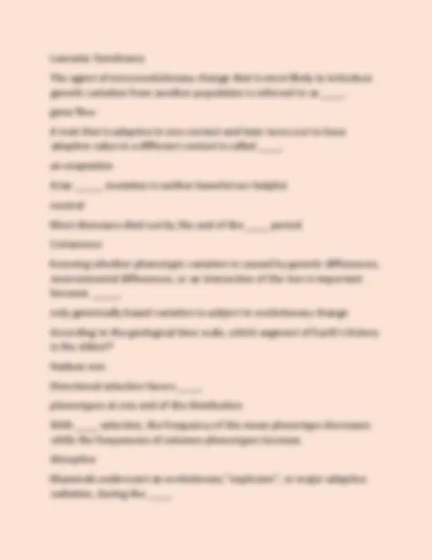 Biology 1306 Final Exam Review 2025 QUESTIONS AND CORRECT ANSWERS ...