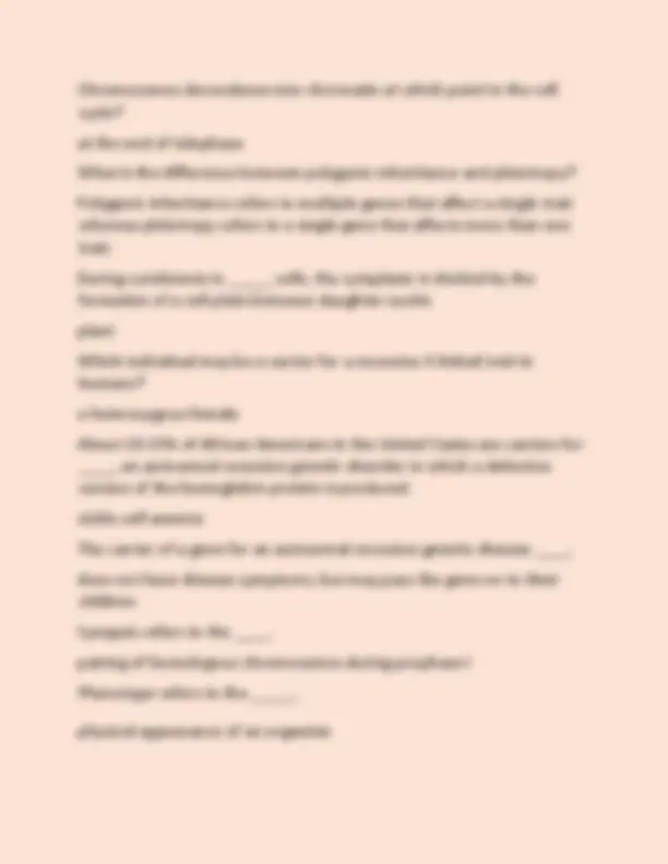 Biology 1306 Final Exam Review 2025 QUESTIONS AND CORRECT ANSWERS ...