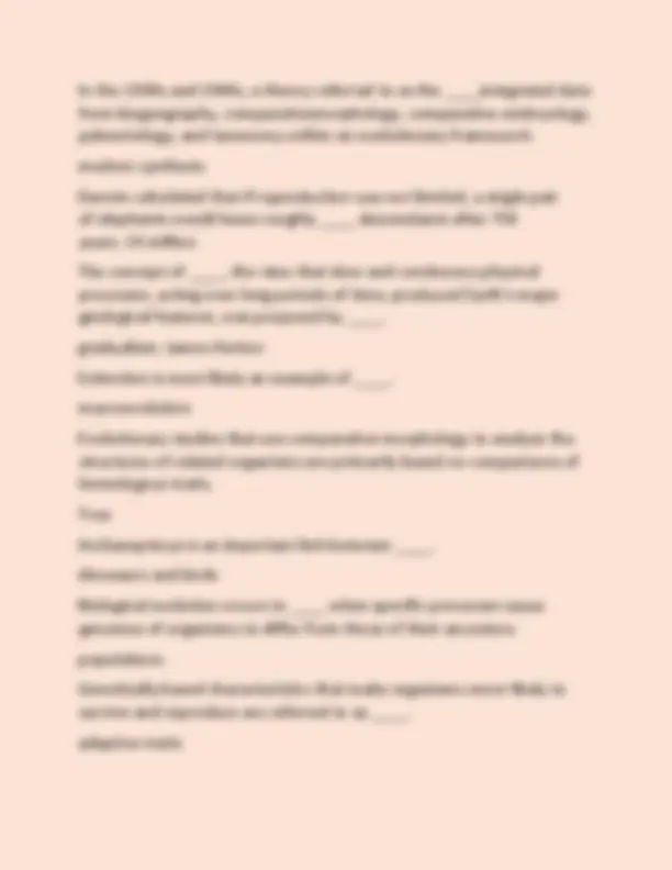Biology 1306 Final Exam Review 2025 QUESTIONS AND CORRECT ANSWERS ...