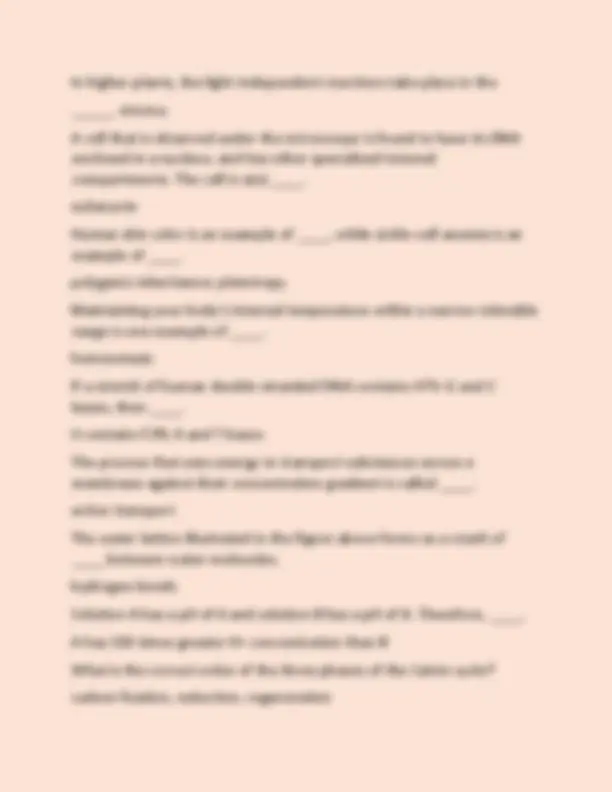 Biology 1306 Final Exam Review 2025 QUESTIONS AND CORRECT ANSWERS ...