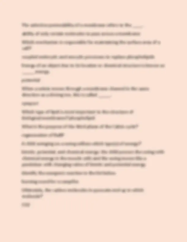 Biology 1306 Final Exam Review 2025 QUESTIONS AND CORRECT ANSWERS ...